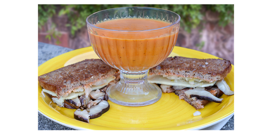 Vegan Reuben Sandwich with Tomato Soup