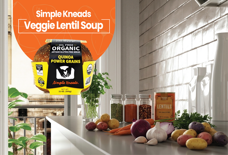 Boost Your Fiber with This Meal! 🌱 Veggie Lentil Soup